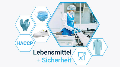 Diverse Symbole für Lebensmittelindustrie und Persönliche Schutzausrüstung